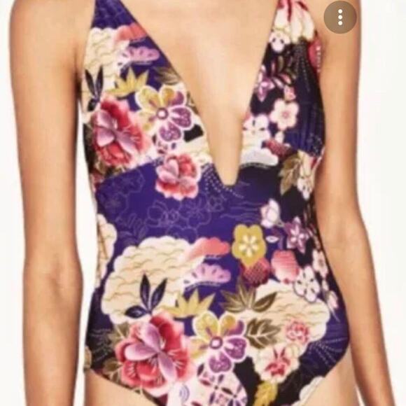 ZARA FLORAL SWIMSUIT ONEPIECE‎ SIZE S - Picture 1 of 6
